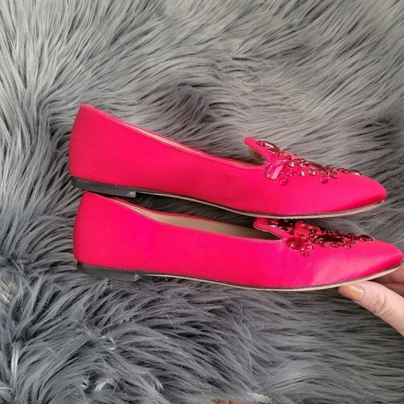 Tory Burch Delphine Embellished Crystal Almond Toe Loafers - Picture 7 of 13